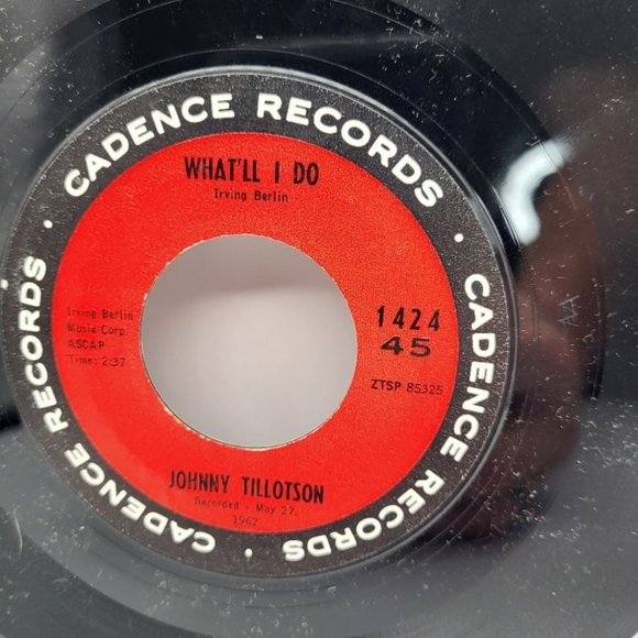 Vtg Vinyl 45 RPM Johnny Tillotson Send Me The Pillow You Dream On What'll I Do - Picture 3 of 3